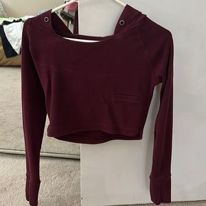 Paragon crop top long sleeve hoodie